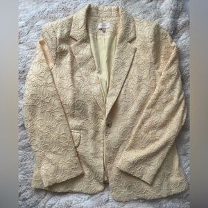 ButterYellow floral textured Women's jacket NWOT